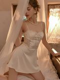  La Soie D6582 - Váy lụa satin mềm 