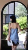  Váy lụa xanh ombre D8663 