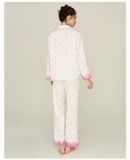  Pyjama dài lụa satin phối ren PM6620 