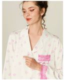  Pyjama dài lụa satin phối ren PM6620 