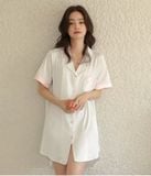  Váy lụa viền D1023-3 