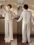  Bộ pijama lụa tiểu thư chấm bi PM7277 