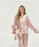  Pyjama dài lụa satin ép nơ đá PM4891 