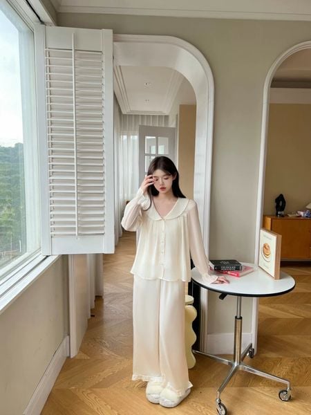  Bộ lụa dài phối lưới 3 chi tiết PM6284 