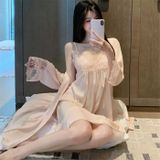  Gossamer Robe Set - Bộ choàng lụa phối ren SC4668 