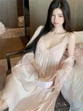  Gossamer Robe Set - Bộ choàng lụa phối ren SC4668 
