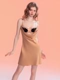  Empress Dress D2584 - Váy lụa lưới ngực thêu hoa 