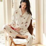  Pyjama lụa dài gấu PM8234 