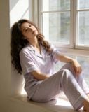  Pyjama lụa trơn dài PM8558-2 