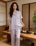  Pyjama lụa trơn dài PM8558-2 