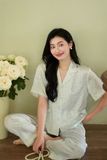  Pyjama lụa viền ren hoa nhí PM3832 