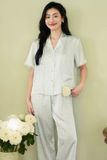  Pyjama lụa viền ren hoa nhí PM3832 