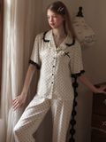  Bộ pyjama dài lụa bi đen PM3893-2 