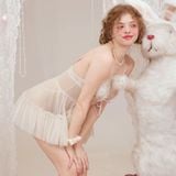  Váy lưới 2 dây hoa D2548 