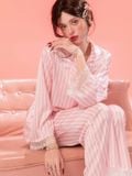  Pyjama lụa dài sọc hồng PM3892-3 