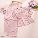  Bộ pyjama lụa quần dài tay ngắn PM02-2 