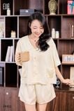  Glow PM02 -Bộ pyjama lụa satin ngắn 