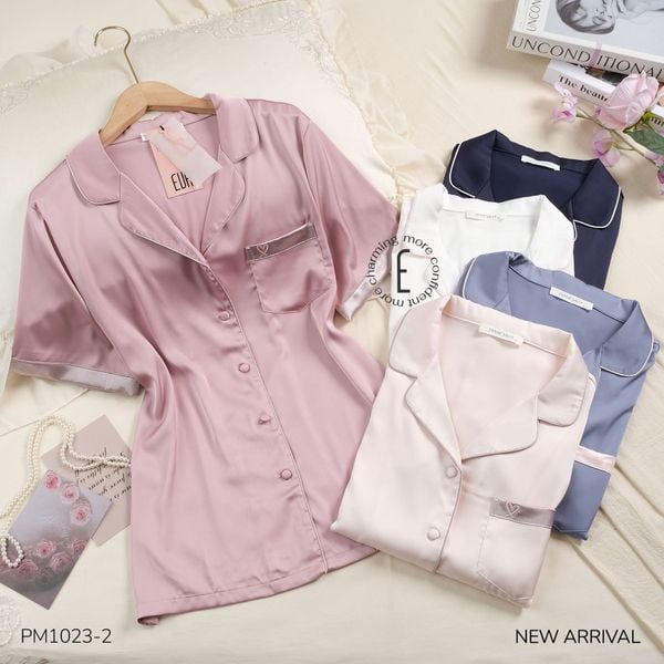  Pyjama dài lụa satin PM1023-2 