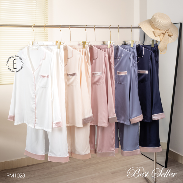  Pyjama dài viền màu PM1023 
