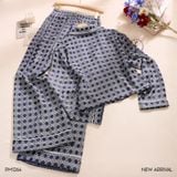  Pyjama dài ô xanh PM1264 