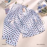  BỘ PYJAMA LỤA DÀI HỌA TIẾT HƯƠNG ĐIỆP PM1280 