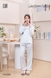 BỘ PYJAMA LỤA DÀI HỌA TIẾT HƯƠNG ĐIỆP PM1280 