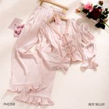  Bộ pyjama lụa tiểu thư dài PM2358 