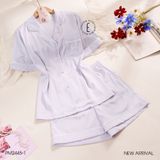  Pyjama lụa ngắn viền PM2445-1 