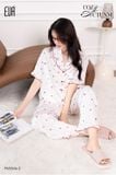  Pyjama lụa satin viền hoạ tiết trái tim PM2536-2 