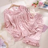  Pyjama dài cổ ren PM286 