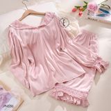  Pyjama dài cổ ren PM286 