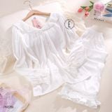  Pyjama dài cổ ren PM286 