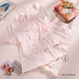  BỘ PYJAMA LỤA PHỐI BÈO VIỀN LƯỢN SÓNG LUMINA PM3823 