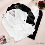  Pyjama dài lụa phối ren lưng PM3894 