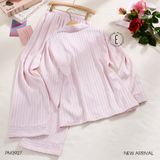  Linear Pyjama - Bộ lụa viền ren nơ túi PM3927 