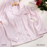  Linear Pyjama - Bộ lụa viền ren nơ túi PM3927 