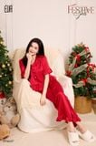  Pyjama lụa quần dài tay ngắn PM4637 