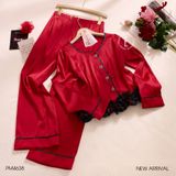  Pyjama dài lụa satin mềm PM4638 