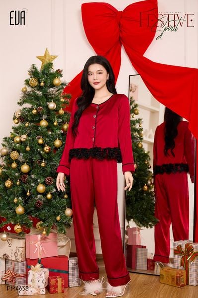  Pyjama dài lụa satin mềm PM4638 