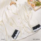  Edge Pyjama - Bộ lụa dài phối ren PM4673 