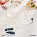  Edge Pyjama - Bộ lụa dài phối ren PM4673 