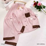  Enigma Pyjama - Bộ lụa phối màu PM4677 