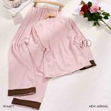  Enigma Pyjama - Bộ lụa phối màu PM4677 