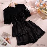  Misa Pyjama - Bộ lụa phối ren PM4828 