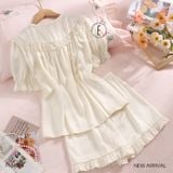  Misa Pyjama - Bộ lụa phối ren PM4828 