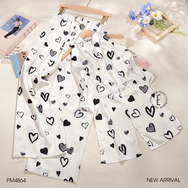  Bộ lụa tim B4864 