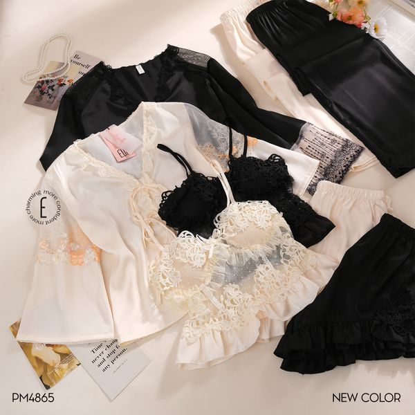  Bộ pyjama lụa 4 món PM4865 
