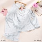  Pyjama dài lụa satin ép nơ đá PM4891 