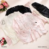  Pyjama dài lụa satin phối ren PM4892 
