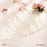  Pyjama dài lụa satin phối ren PM4892 